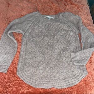 Max Studio Light Gray Textured Sweater